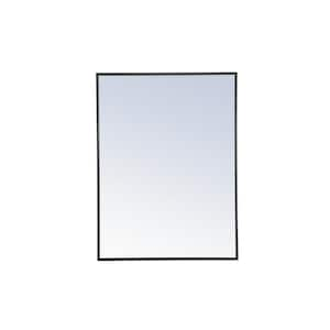 Medium Rectangle Black Modern Mirror (32 in. H x 24 in. W)