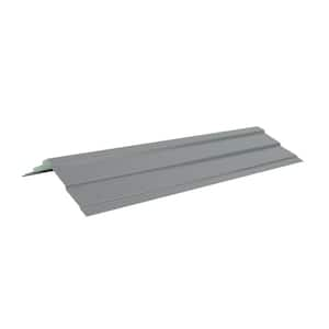 14 in. x 10-1/2 ft. Light Gray Steel Ridge Cap Flashing for Shelterguard