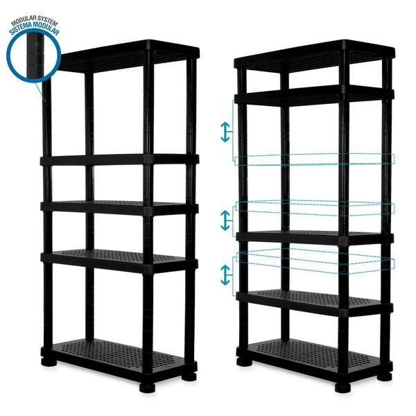 Mlezan Metal Display Cabinet with Acrylic Doors 2 Shelves Counter Height Storage Locker in 15.7D x 31.5W x 35.4H, Black and White