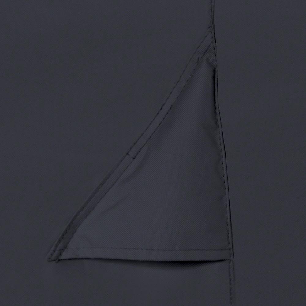Black Water-Resistant Outdoor Grill Cover with Charcoal Chimney