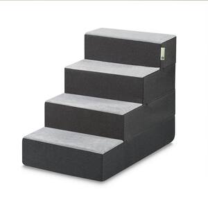 Dark Grey 22 in. Large Foam 4 of Steps Pet Stairs