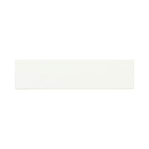 LuxeCraft Glossy White 2 in. x 8 in. Glazed Ceramic Undulating Sample Tile