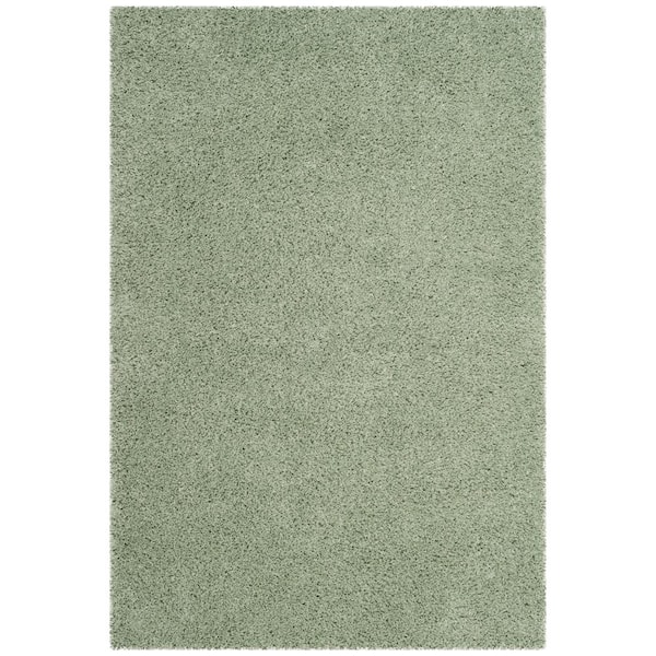 SAFAVIEH Laguna Shag Light Sage 4 ft. x 6 ft. Solid Area Rug