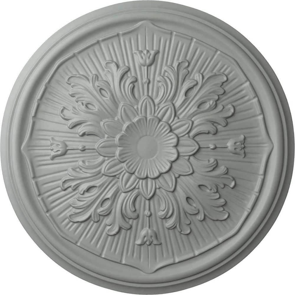 Primed White Urethane Decorative Ceiling Medallion 15.75"