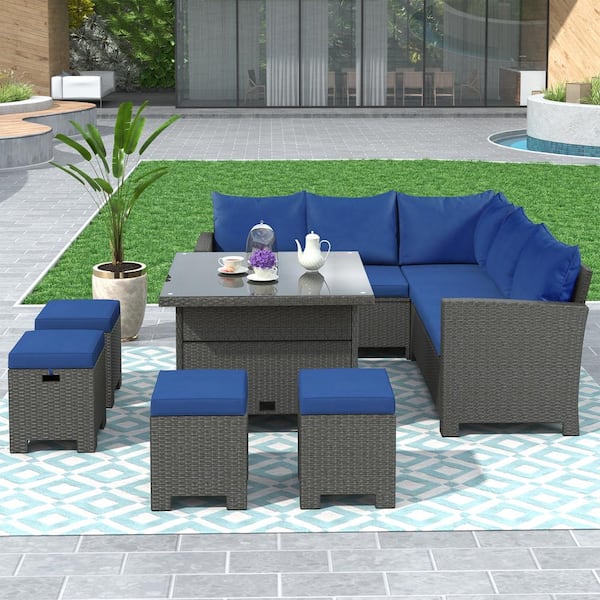 outdoor conversation sets with dining table