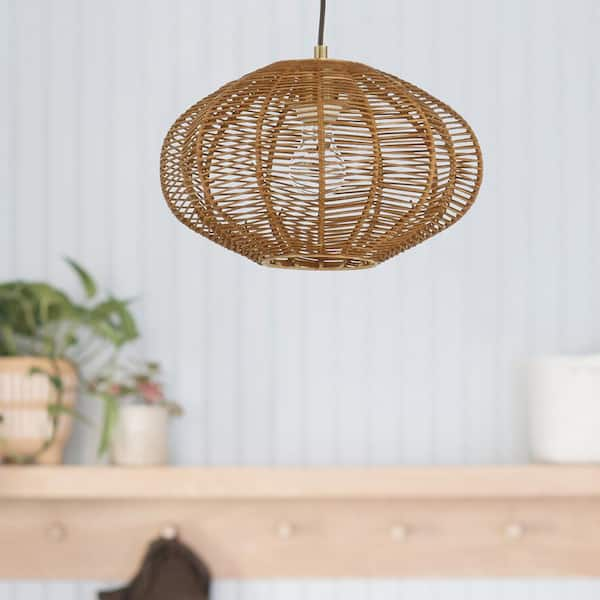 Sigrid River of Goods Antique Bronze Metal Bowl-Shade Pendant Lamp