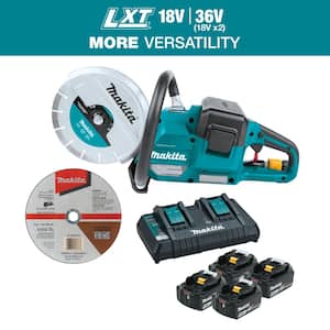 18V X2 (36V) LXT Lithium‑Ion Brushless Cordless 9 in. Power Cutter Kit, with AFT, Electric Brake, 4 Batteries (5.0 Ah)