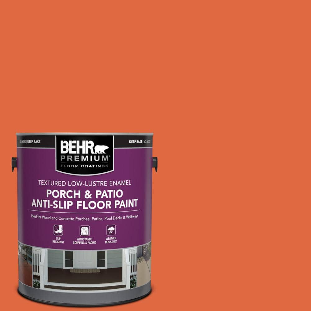 1 gal. #P200-7 Bonfire Night Textured Low-Lustre Enamel Interior/Exterior Porch and Patio Anti-Slip Floor Paint price history on PriceWatchPro