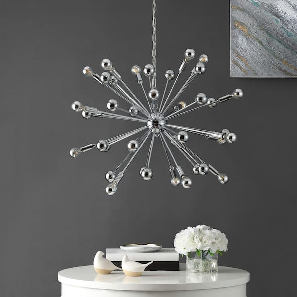 Starburst 20-Light Chrome Starburst/Sputnik Chandelier Lighting