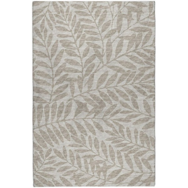 Dream Shag Premium Machine Washable Abstract ADS111 Taupe 10 ft. x 14 ft. Area Rug