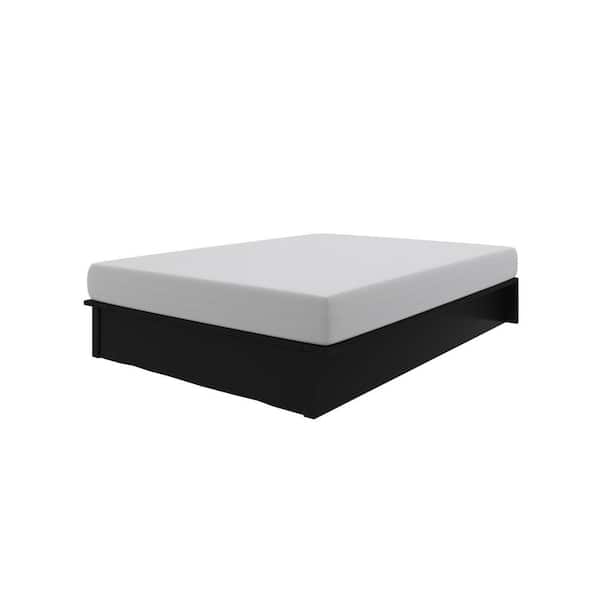 DHP Kristian Black Faux Leather King Size Upholstered Platform Bed