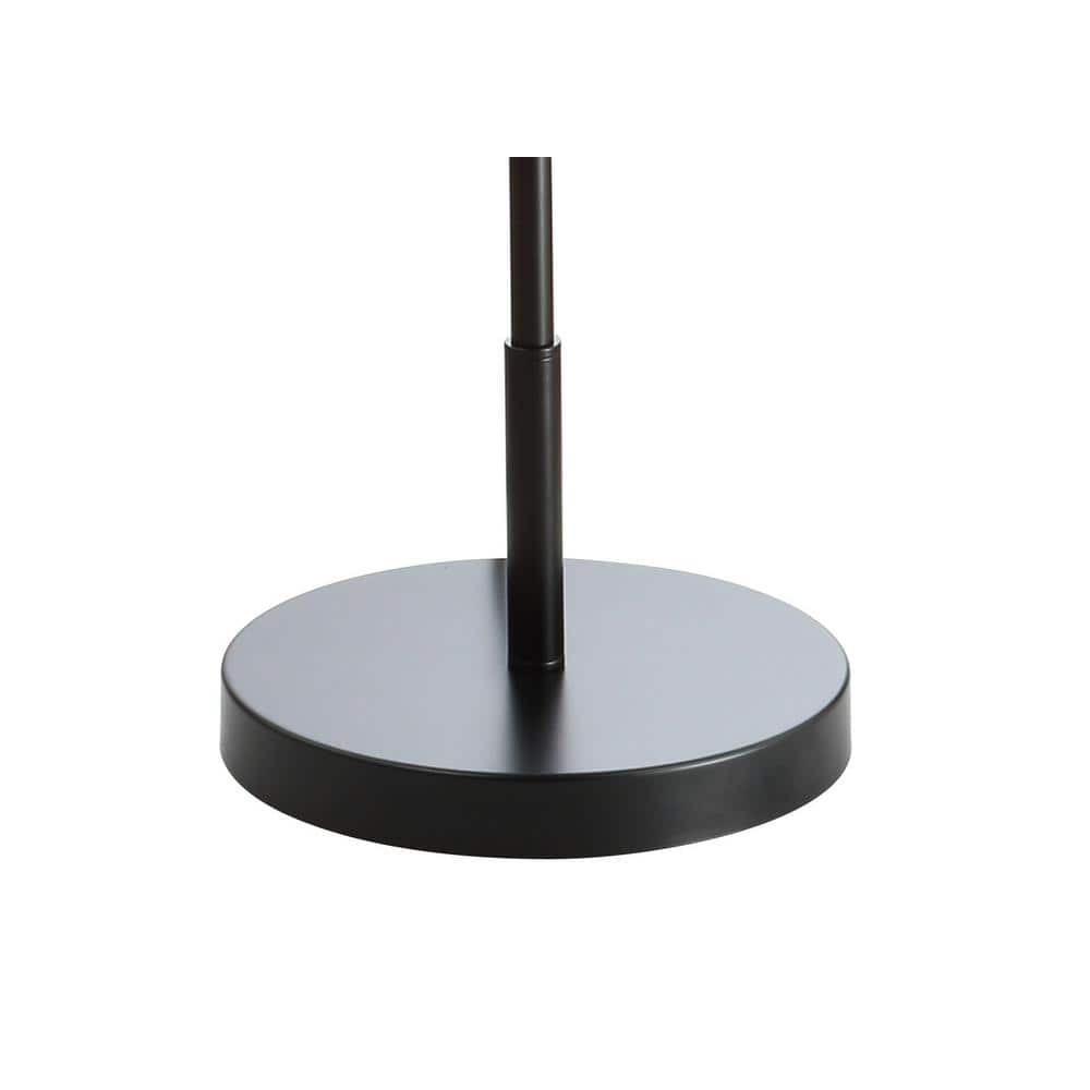 Bea 61" Black and Coffee Woven Globe Outdoor Floor Lamp