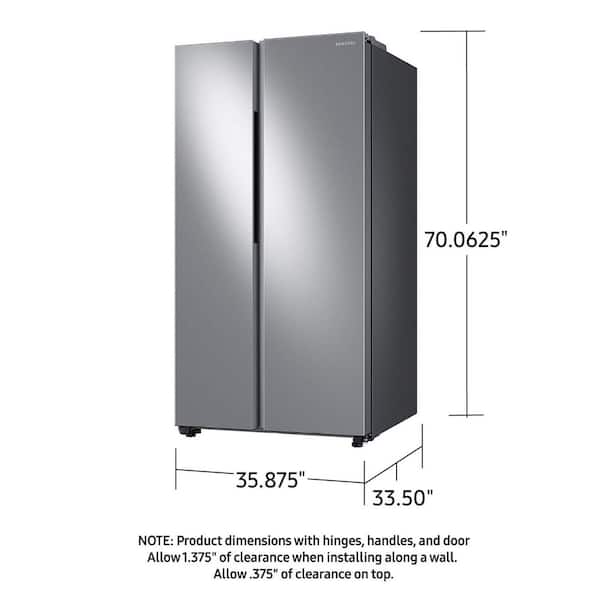 Samsung 36 in. 28 cu. ft. Standard Depth Smart Side by Side