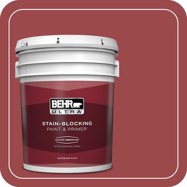 BEHR ULTRA 5 gal. #ECC-10-3 Holly Berry Extra Durable Flat Interior Paint & Primer