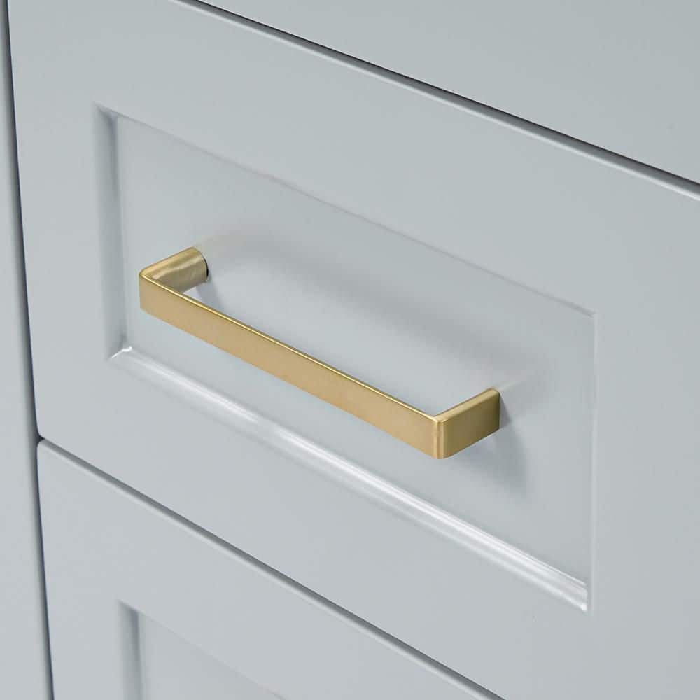 Taylor 72" Gray Double Freestanding Vanity with Brass Hardware