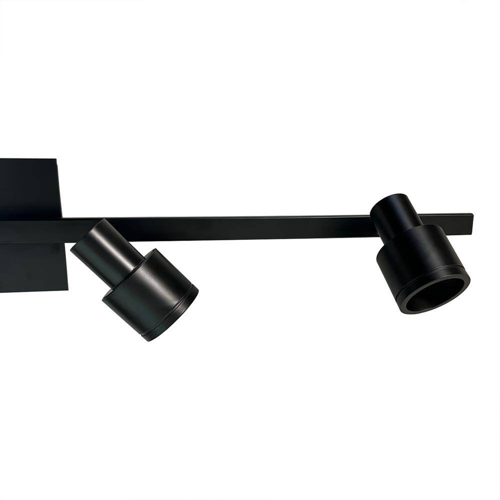 3 ft. Matte Black Adjustable 4-Light Track Lighting