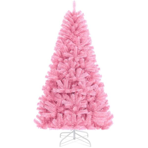 JEAREY 7.5 ft. Pink Unlit Artificial Classic Christmas Tree CT7.5HD 5ft Pink Christmas Tree