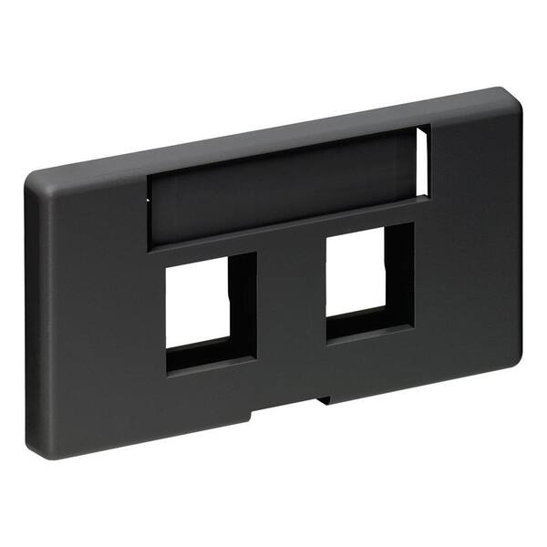 Leviton Black 1-Gang Audio/Video Wall Plate (1-Pack)