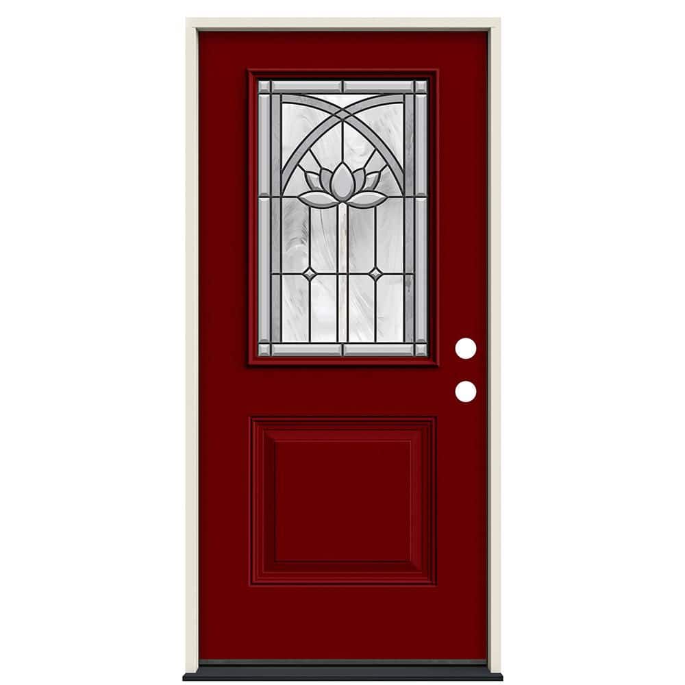 JELD-WEN 36 in. x 80 in. Left-Hand/Inswing 1/2 Lite Ardsley