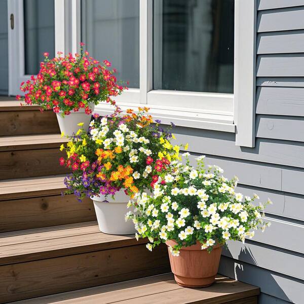12-Bundles 13.5 in. Multi-Colored Artificial Mum Flowers for