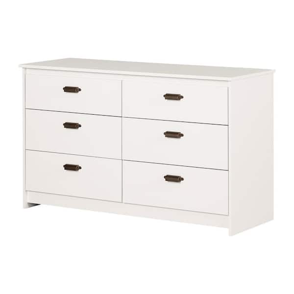 South Shore Hulric 6Drawer Pure White Finish Dresser (52 in W. X 31.25 in H.) 14122 The Home