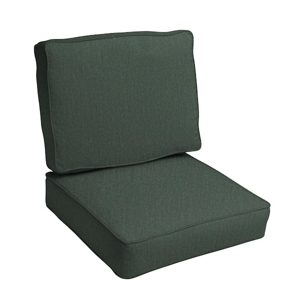 SORRA HOME 22.5 x 22.5 Deep Seating Indoor/Outdoor Cushion Chair Set in Sunbrella Cast Ivy