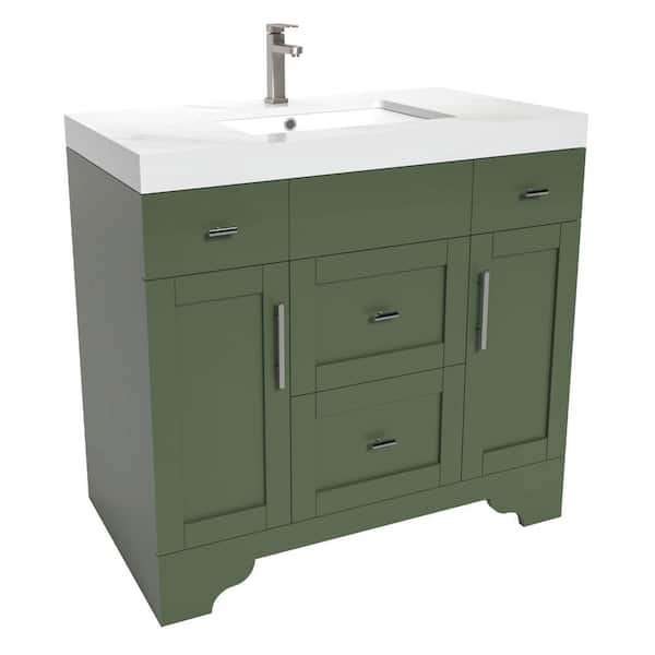 HOMEVY STUDIO Agnea 36 in. W x 21 in. D x 35 in. H Single Sink