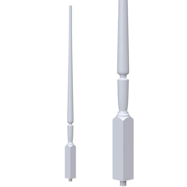 Stair Parts 39 in. x 1-3/4 in. 2015 Primed Pin Top Wood Baluster for Stair Remodel