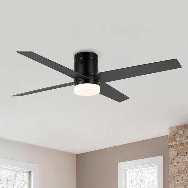 WINGBO 52 in. 4 Blades Indoor LED Standard Ceiling Fan with Remote