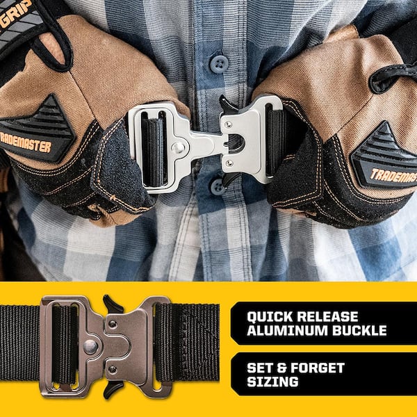 Firm Grip Work Utility Belt Husky Contractors Two Husky 2-Bag 14