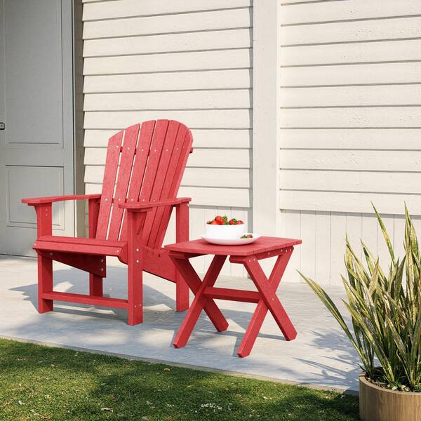 Wildridge Classic Cardinal Red HDPE Plastic Outdoor Rectangular