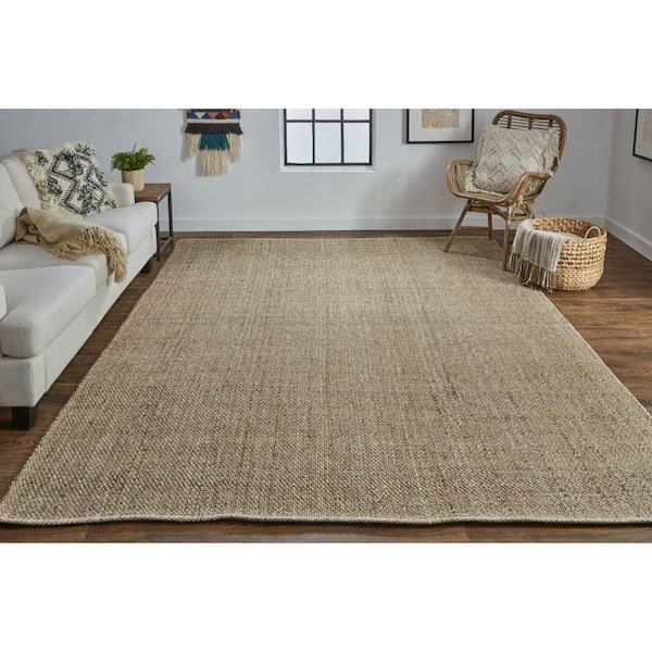2 X 8 Brown Solid Color Area Rug