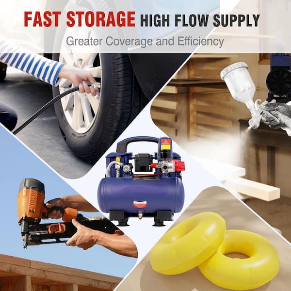 Ahfiwaso Ultra Quiet 1 gal. Portable Electric Air Compressor 60 dB