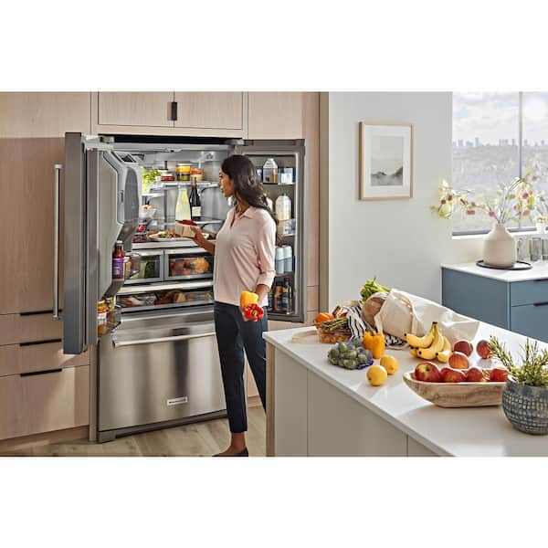 KitchenAid Refrigerators - Standard Depth French Door Exterior 26.8 Cu Ft -  KRFF577KPSS