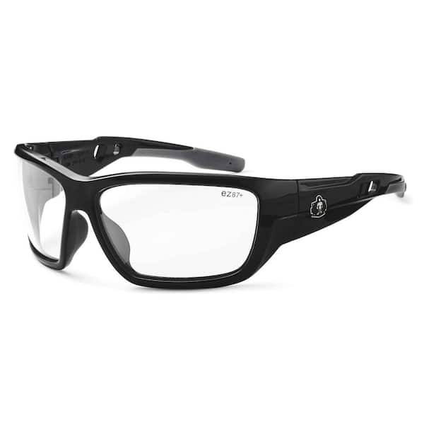 Ergodyne Skullerz Baldr Black Safety Glasses, Clear Lens - ANSI Certified