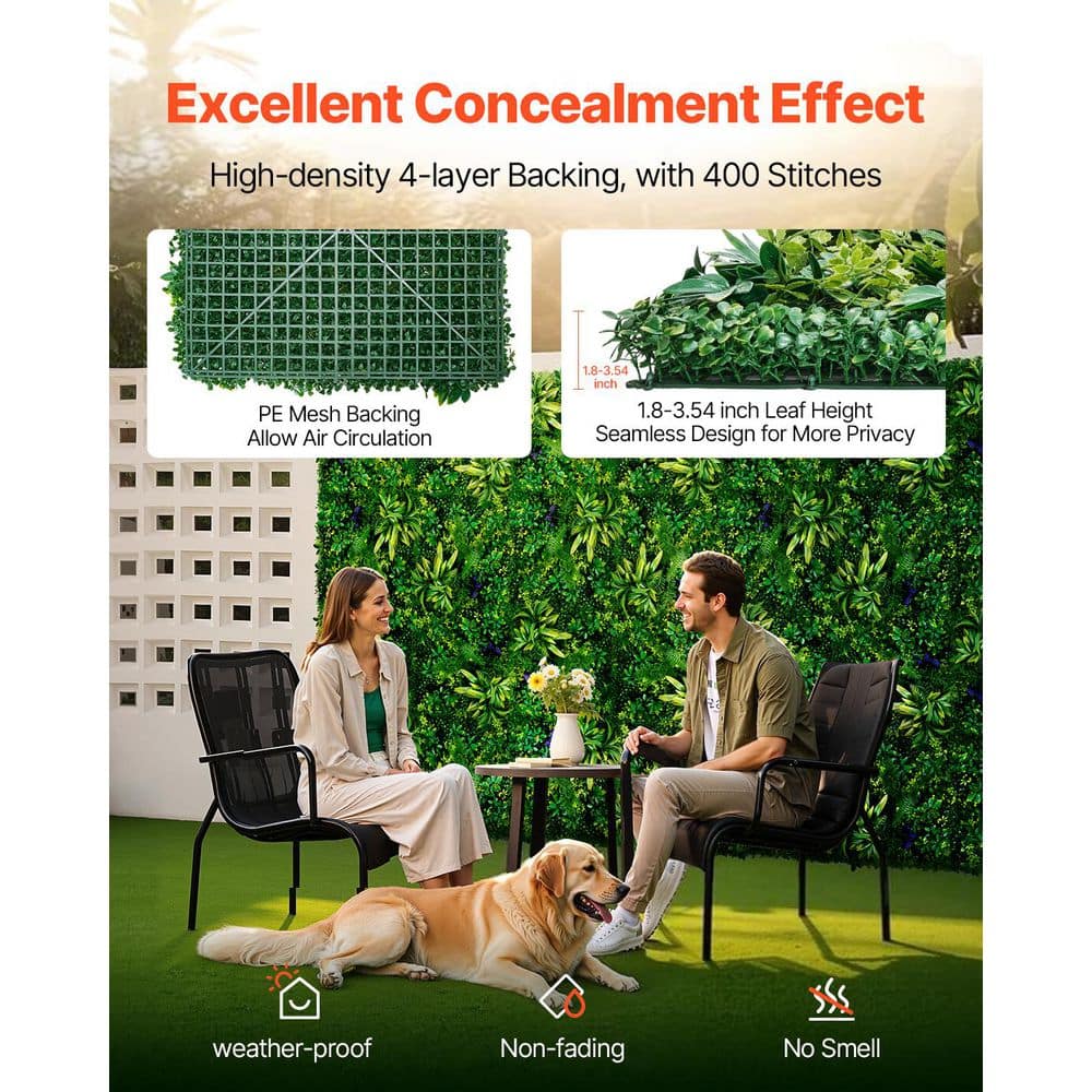 Green Plastic Ivy Outdoor Wall Hedge Panels