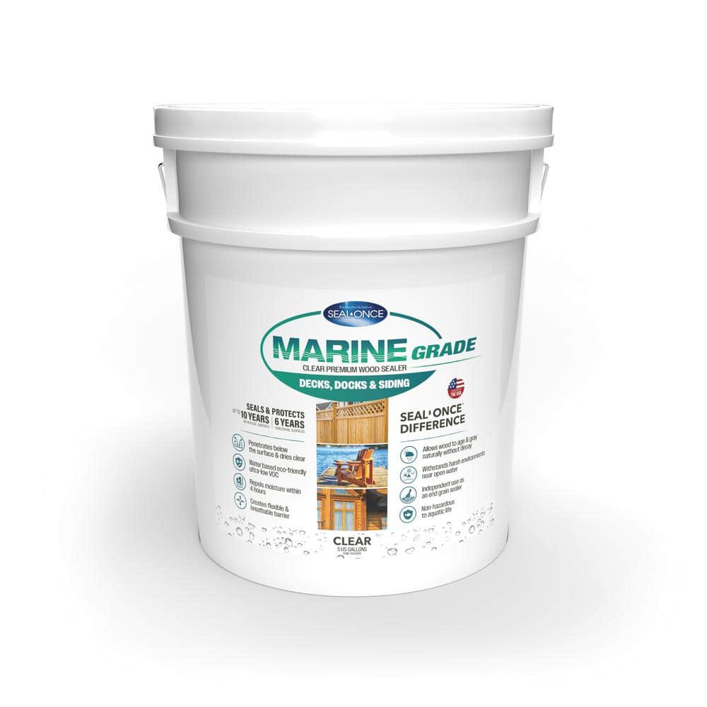 SEAL-ONCE MARINE GRADE 5 gal. Clear Premium Water-Based