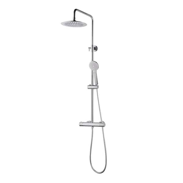 Mediterraneo Messina 47 in. Shower System in Stainless Steel