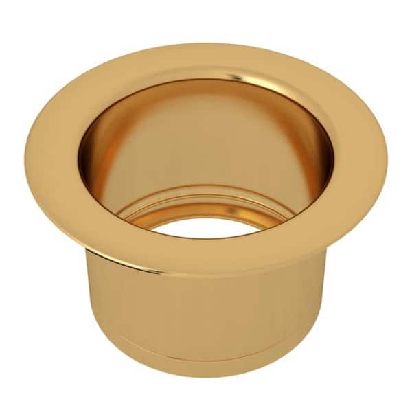 ROHL Extended 2-1/2 in. Disposal Flange or Throat for Fireclay Sinks and Shaws Sinks in Italian Brass