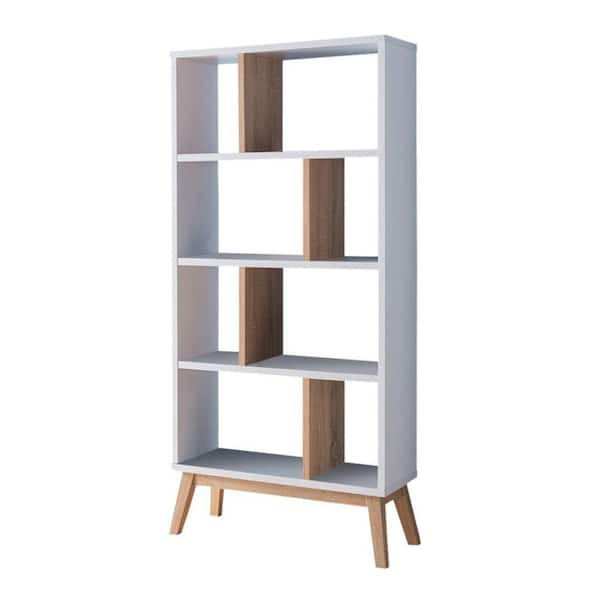 Brown Wooden Display Cabinet With, All Modern White Bookcase
