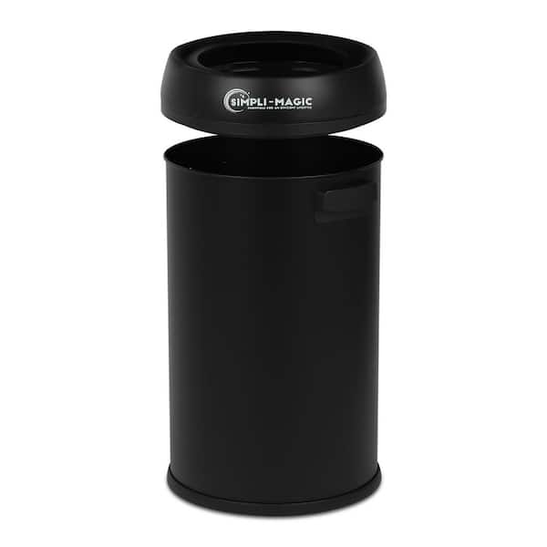 THE CLEAN STORE Trash Can, Open Top Commercial Grade 65 L, Black
