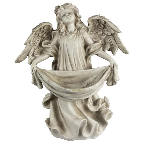 Northlight 18.5 in. Serene Angel Bird Feeder Garden Statue