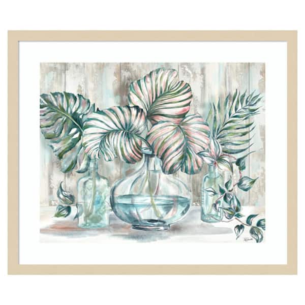 Amanti Art Island Tropics Still Life by Tre Sorelle Studios 25 in. W x 21 in. H. Wood Framed Wall Art Print Framed in Brown