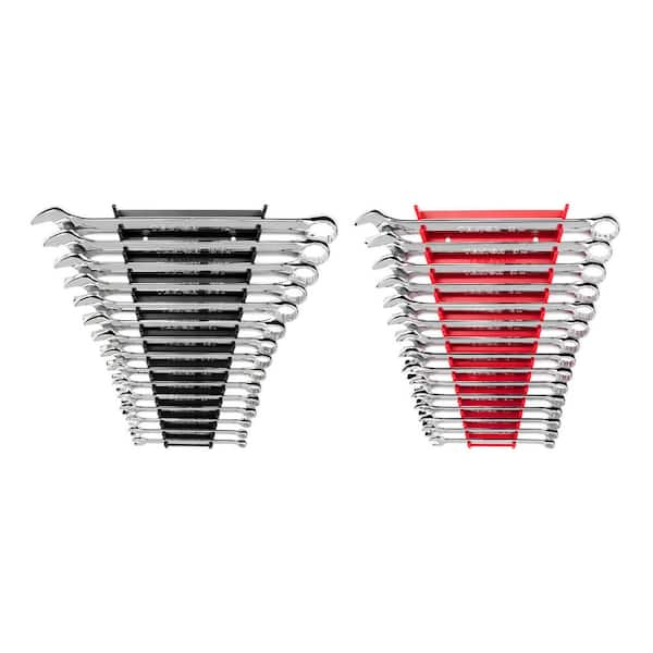 TEKTON Combination Wrench Set, 30-Piece (1/4-1 in., 8-22 mm) - Rack
