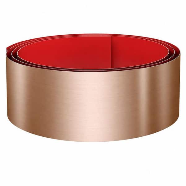 102-in W x 6-in D x 0.1-in H in Brushed Copper Toe Kick, Baseboard Plate, Self Adhesive Kickplate for Cabinet, Cupboard