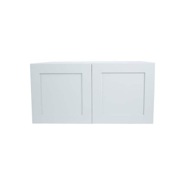 Everest 36 in. W x 24 in. D x 18 in. H Ready to Assemble Shaker Wall Bridge Kitchen Cabinet in White