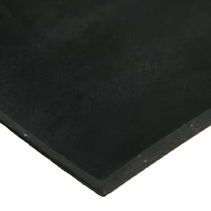 Cloth Inserted SBR 1/8 in. - 36 in. x 120 in. 70A Rubber Sheet - Black