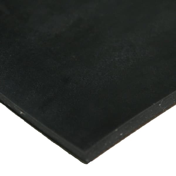 Cloth Inserted SBR 1/8 in. x 36 in. x 288 in. 70A Rubber Sheet - Black