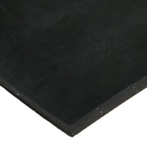 Cloth Inserted SBR 70A 3/16 in. T x 12 in. W x 12 in. L Black Rubber Sheet (3-Pack)