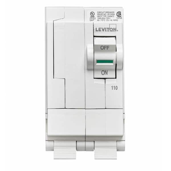 Branch Circuit Breaker, Standard 2-Pole 110 Amp, 120-Volt/240-Volt, Hydraulic Magnetic LB211